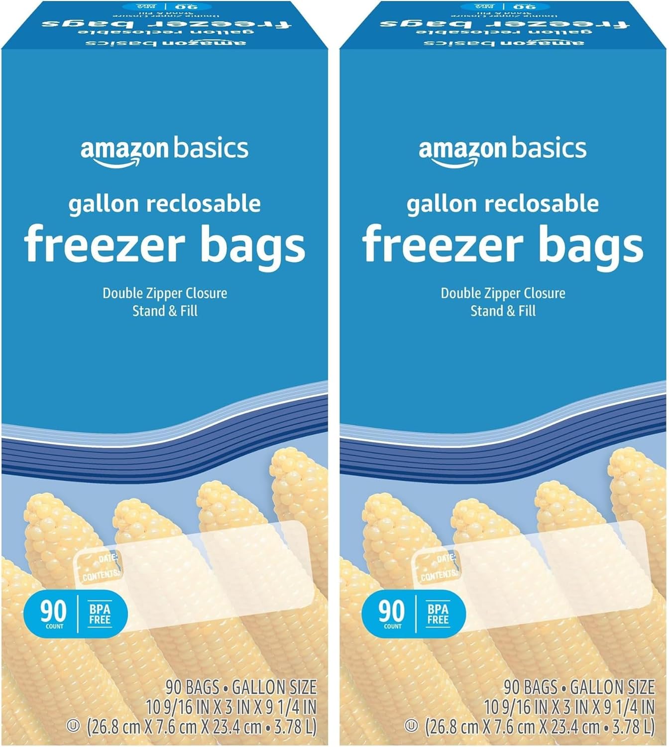 Thumbnail 5 de Amazon Basics 1-qt freezer bags, 120 pcs