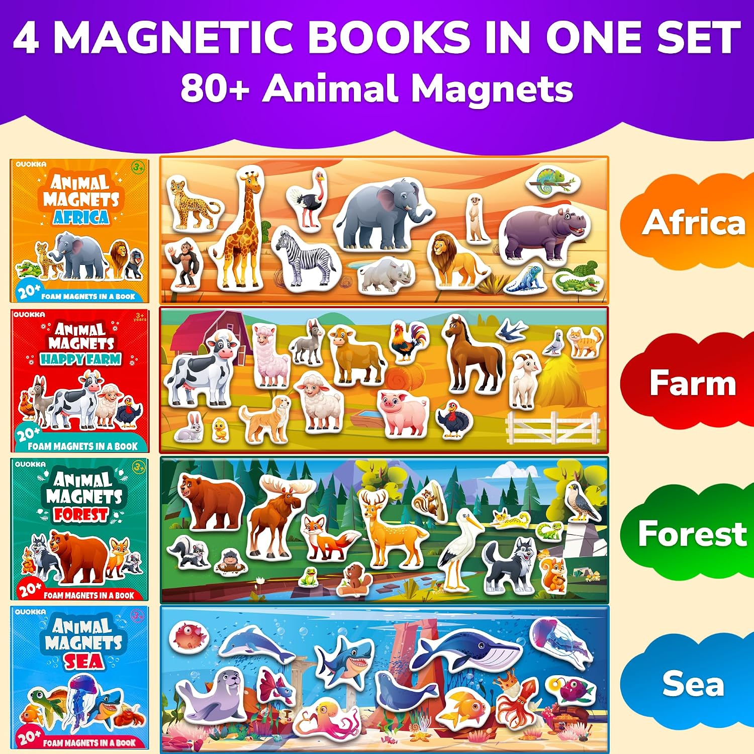 Detalle de Magnetic travel puzzles with 80+ pieces