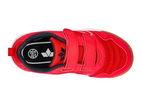 Detalle de Lico Unisex Kinder Boulder V Hallenturnschuhe, Rot Marine, 38 EU – solide Indoor-Schuhe mit austauschbarer Sohle