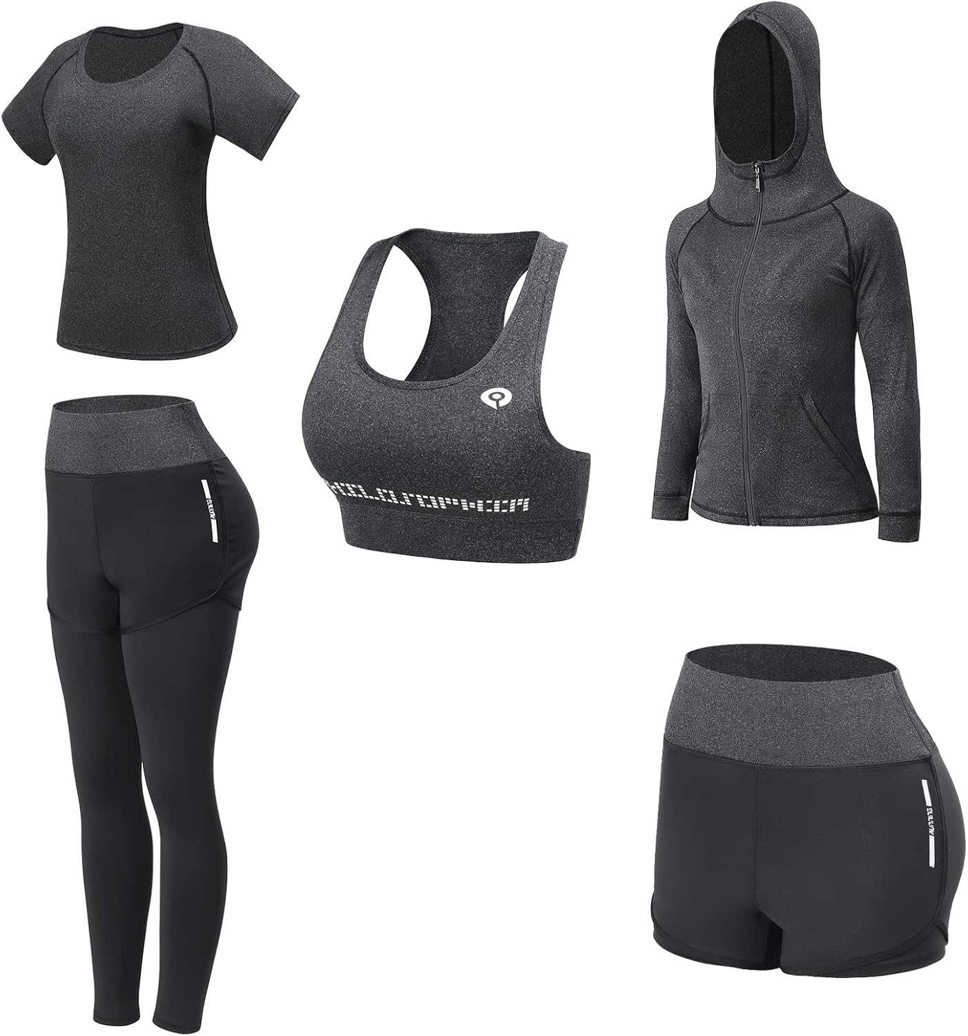 Set yoga donna 5 pezzi per sport