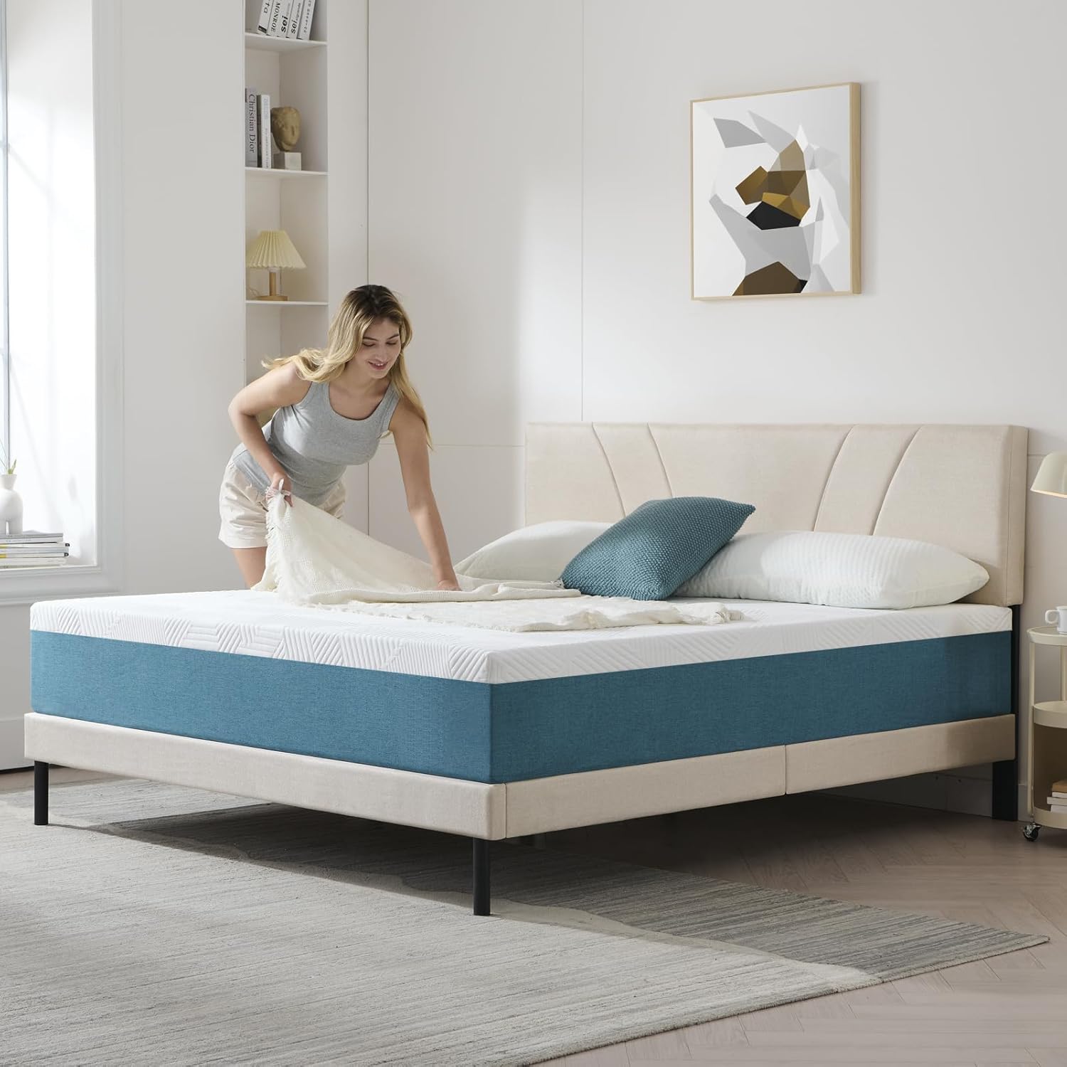 Thumbnail 4 de Hiimgo Double Mattress – 25cm Memory Foam, Breathable Medium Firm 135x190cm