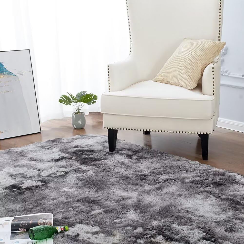 Thumbnail 2 de CHOSHOME Alfombra Motley Tie-Dye Gris Oscuro 200x290 cm