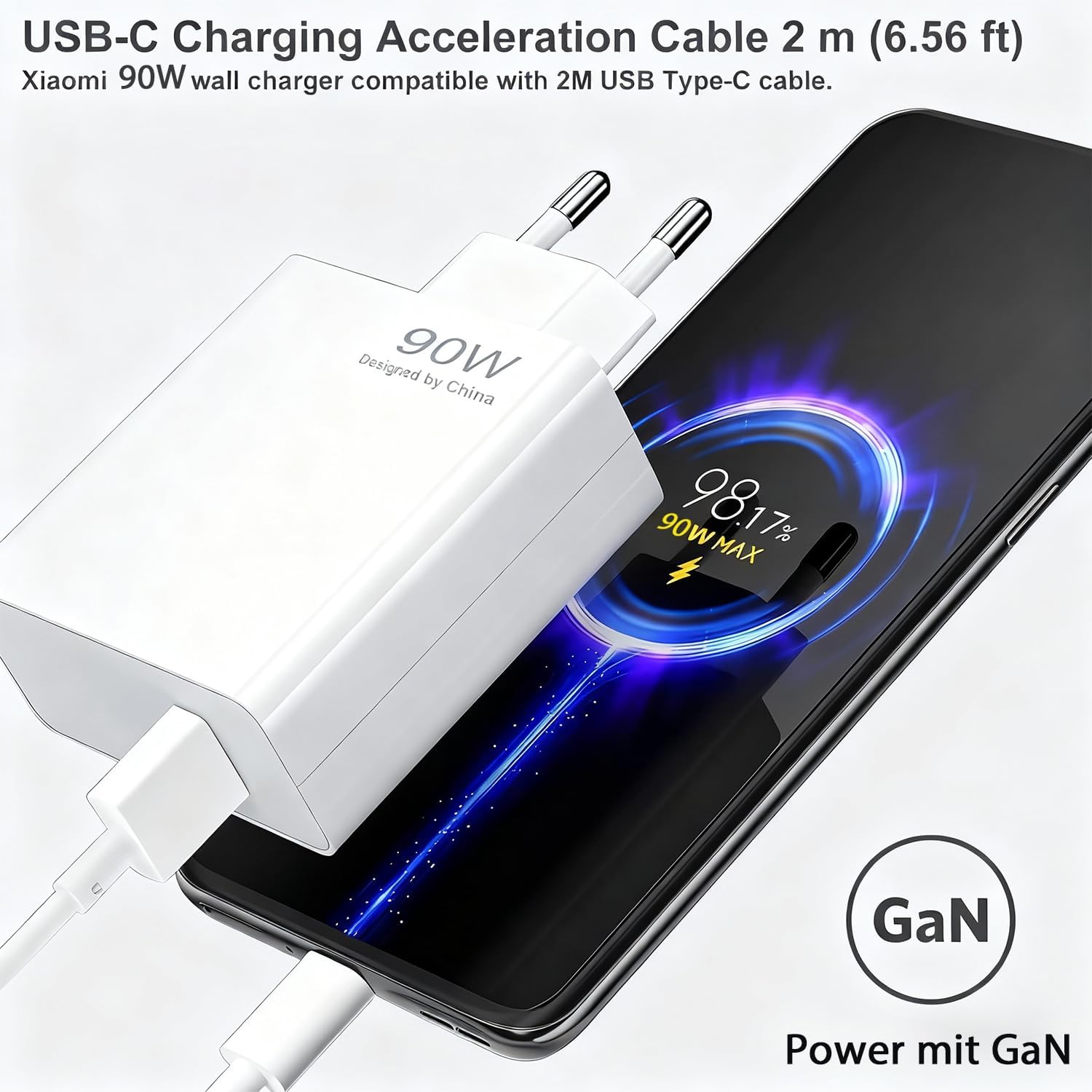 Detalle 2 de OERYIEG 90W USB C Ladegerät mit Kabel 2M