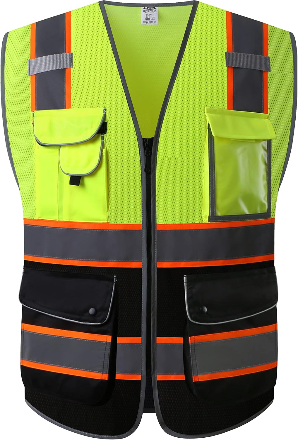 Detalle de JKSafety 9 Pockets Mesh Lite Safety Vest 360° Reflective