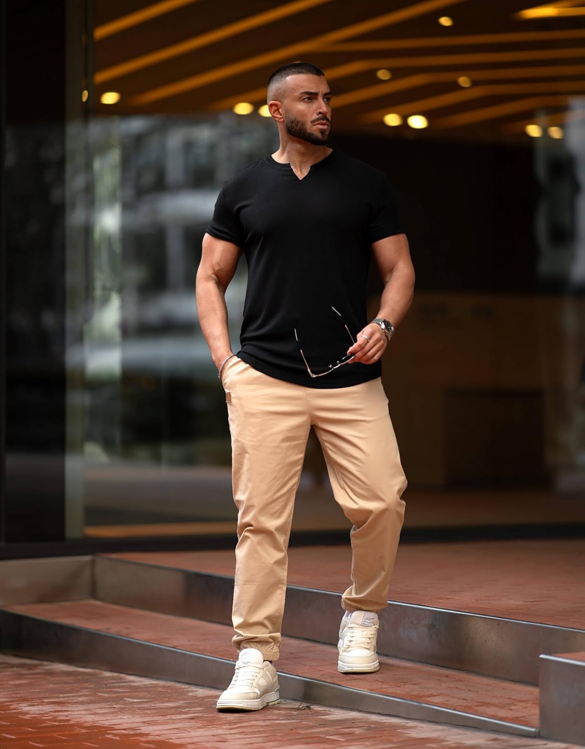 Thumbnail 2 de JMIERR Mens Casual Joggers Pants — Cotton Drawstring Chino Cargo for Everyday Comfort