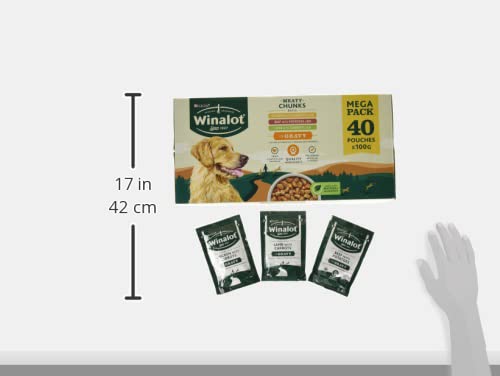 Detalle de WINALOT Meaty Chunks Mixed in Gravy Wet Dog Food 40x100g
