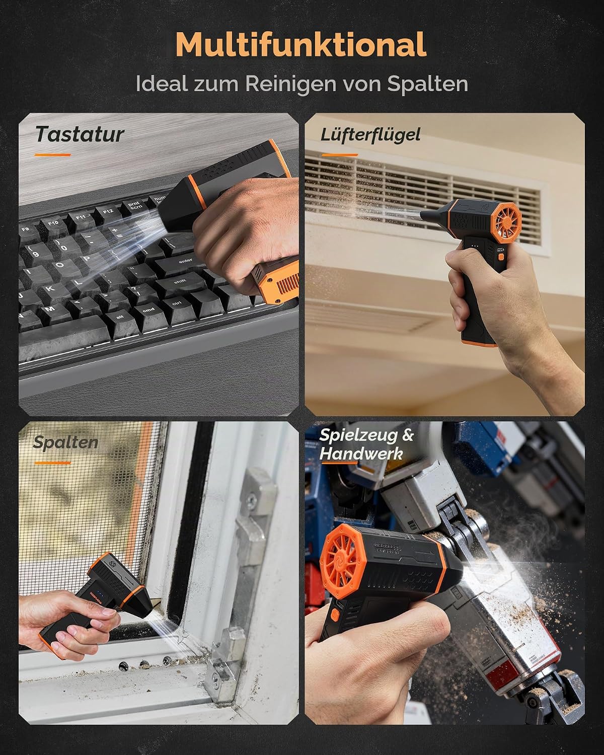 Detalle 2 de WOLFBOX MF50 Luftgebläse 110.000 U/min 🧹