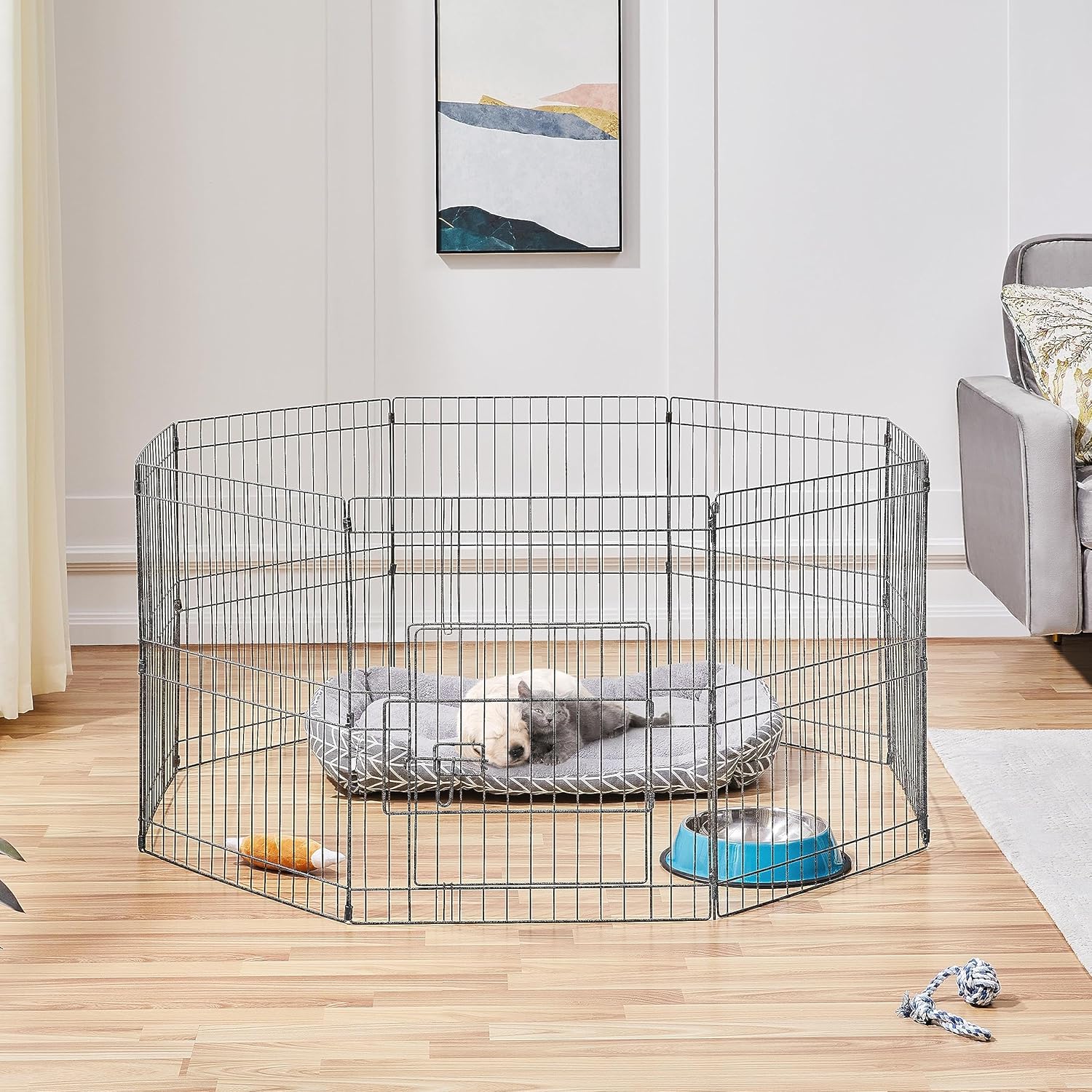 Thumbnail 2 de Yaheetech Parque para Perros 8 Vallas 183x61x61 cm