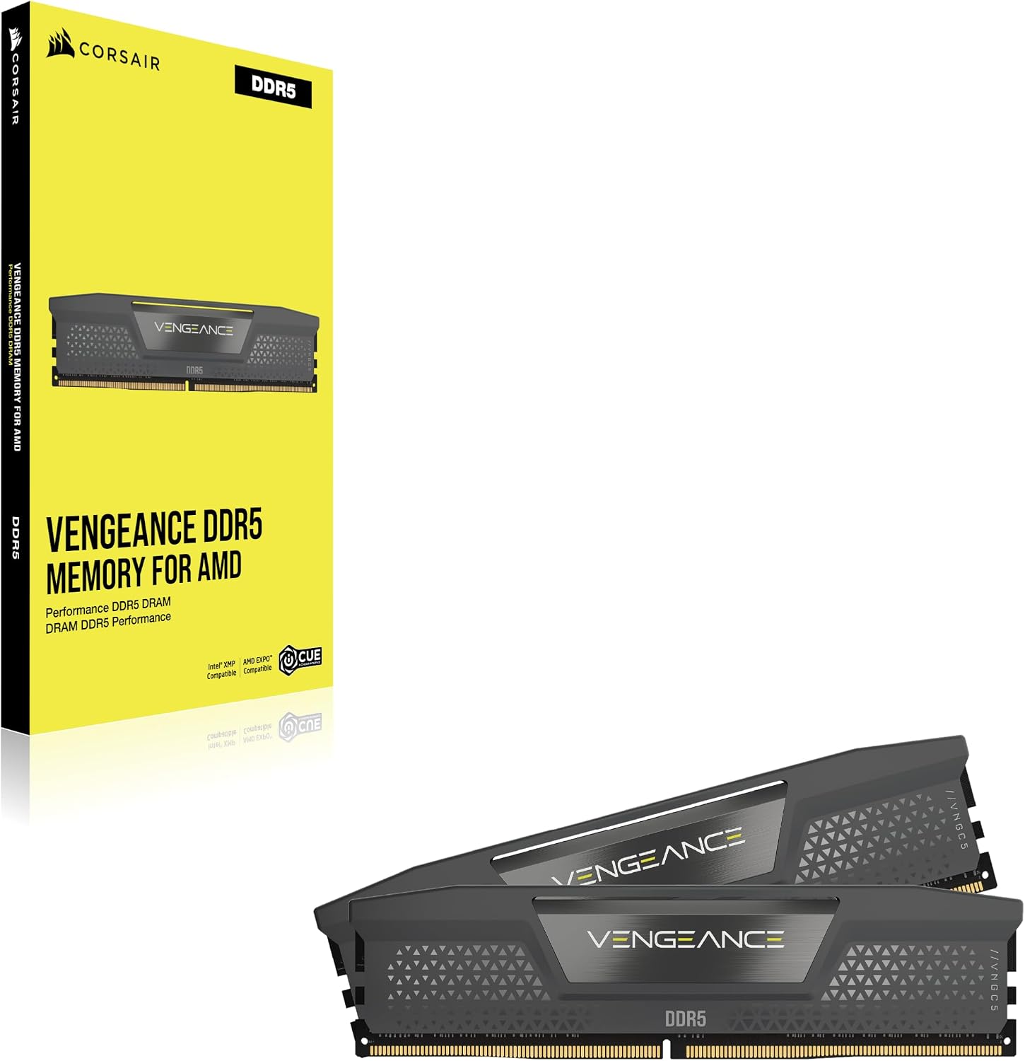 Detalle de CORSAIR VENGEANCE DDR5 CMK32GX5M2B6000Z30 デスクトップ用32GBメモリー、6000MHz・CL30