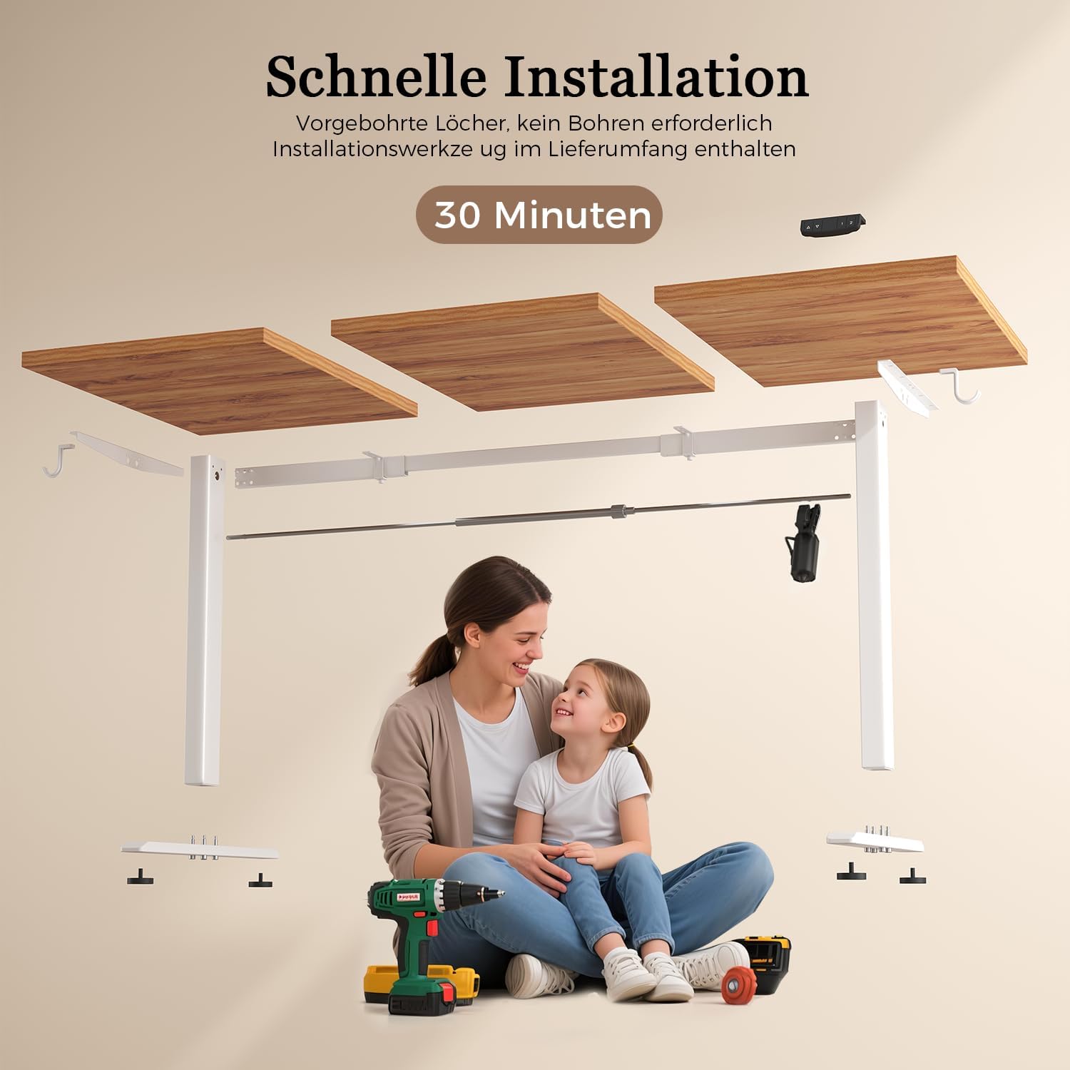 Thumbnail 6 de Klicelor Steh-Sitz Schreibtisch 160 x 60 cm