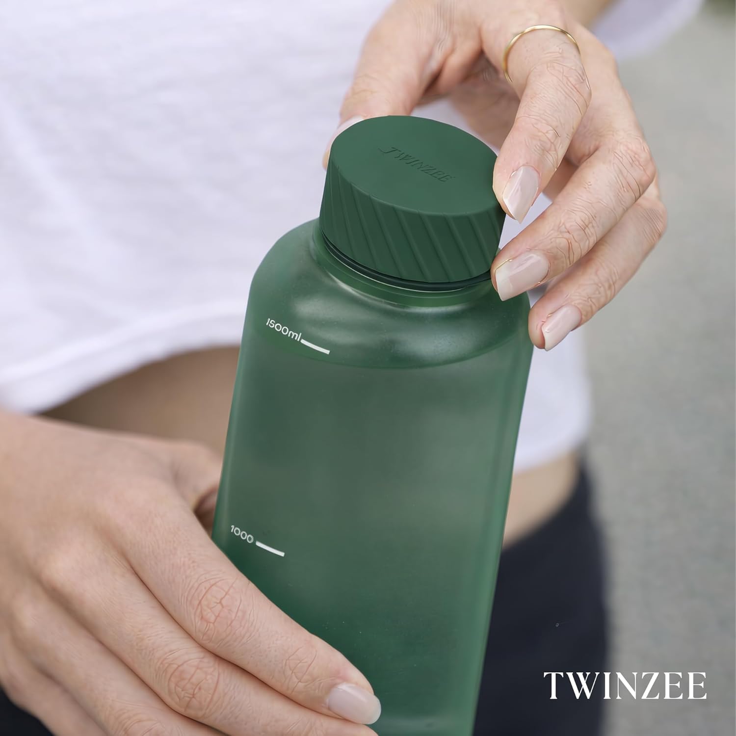 Thumbnail 1 de Twinzee Borraccia 1,5 litri verde foresta, a prova di perdite e senza BPA (Tritan)