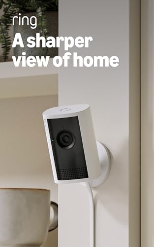 Detalle de Ring Indoor Cam Plus (newest model): Retinal 2K security with 4x Zoom and Low-Light clarity