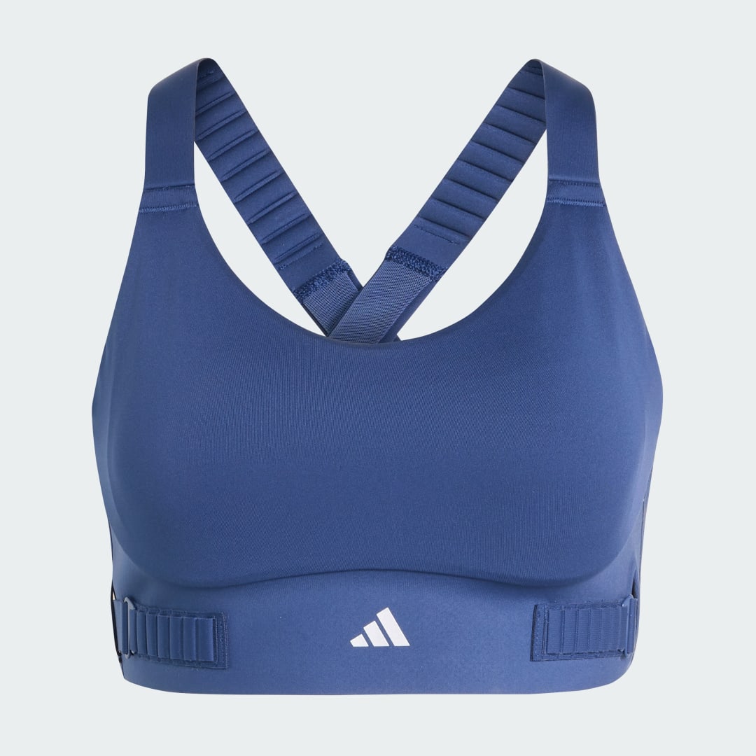 Detalle 2 de Sujetador FastImpact Luxe Run High-Support de Adidas (Azul) – soporte alto para running