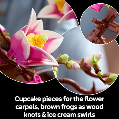Detalle de LEGO Botanicals Magnolia Branches (11510) – Artificial Flower Set for Adults