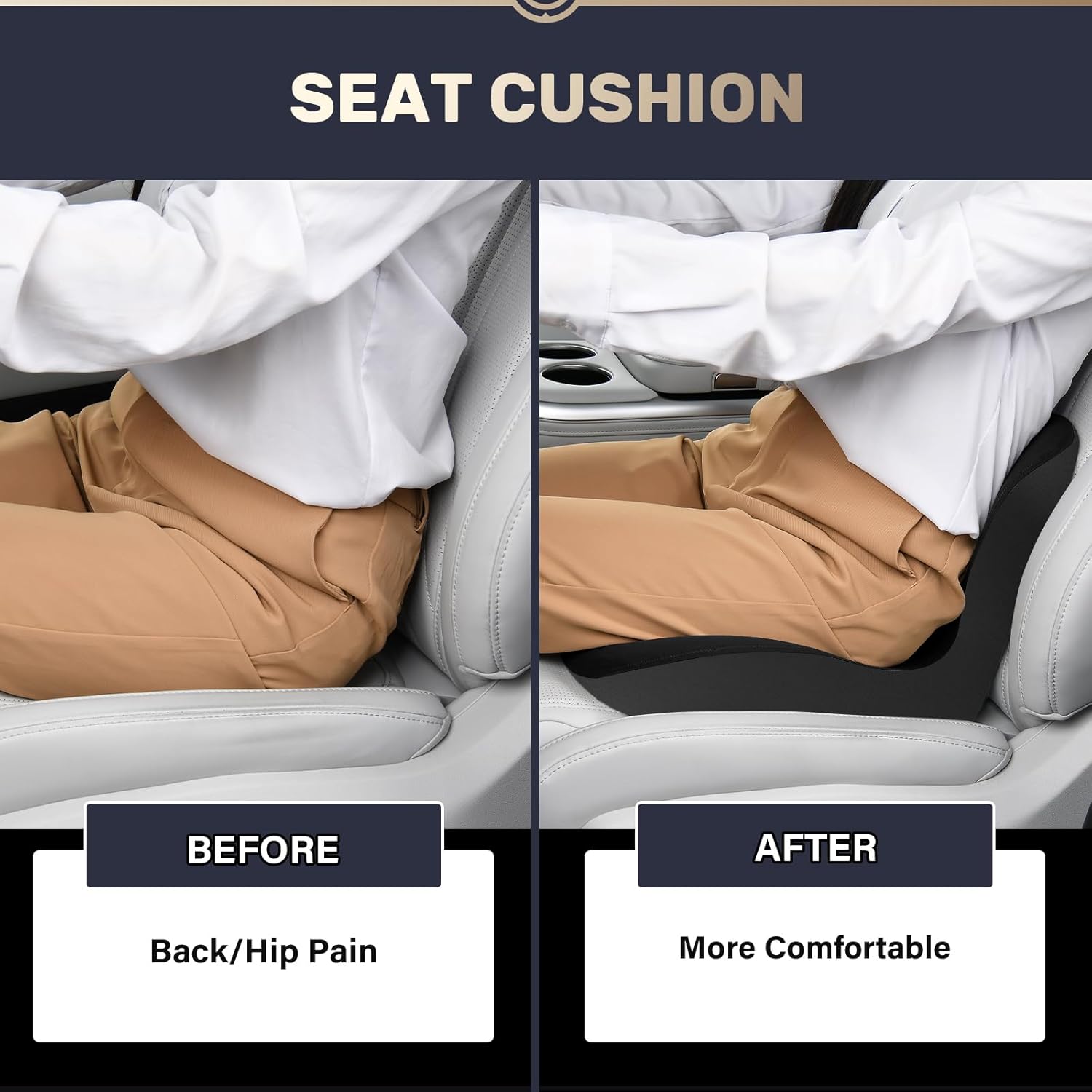 Thumbnail 4 de Coverado Car Seat Cushion and Lumbar Support Pillow One Piece