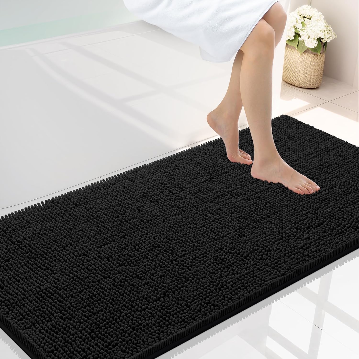 Detalle de Smiry Luxury Chenille 45x27 bath mat