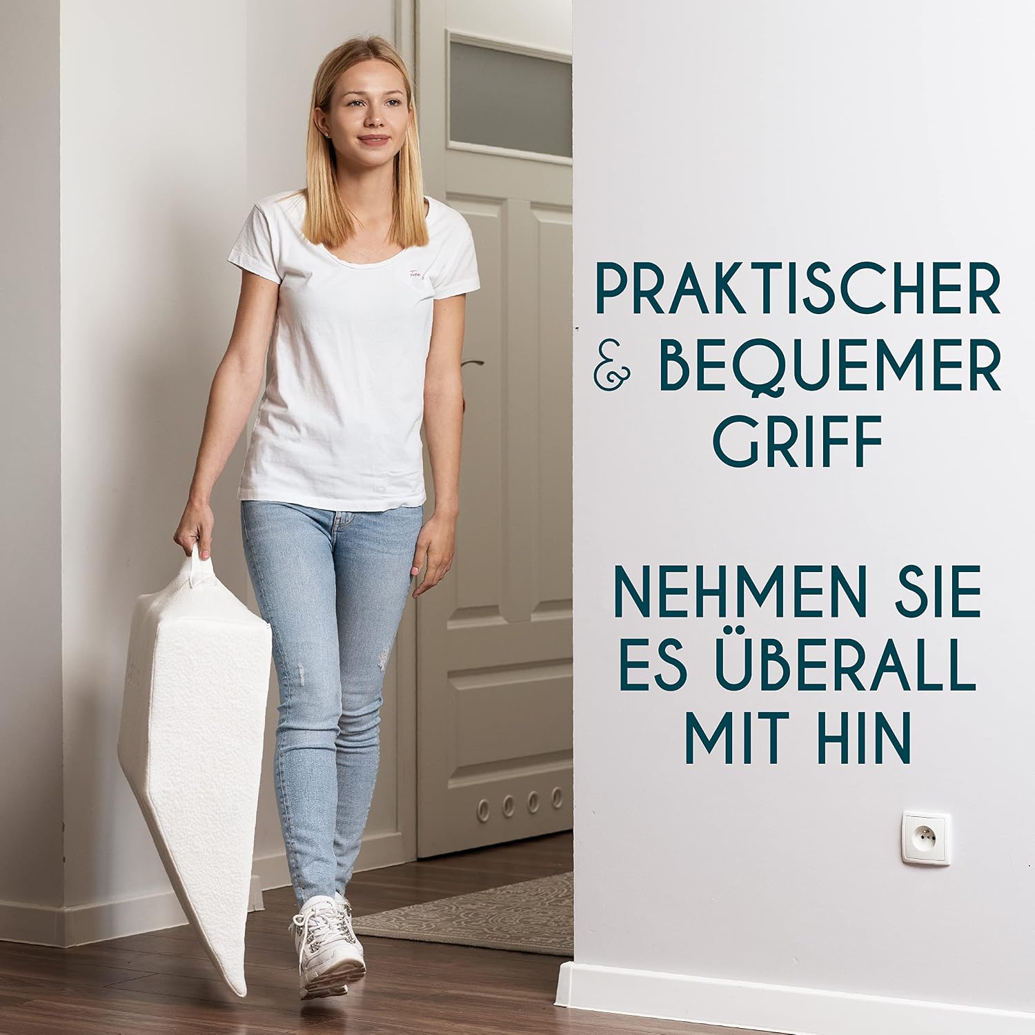 Thumbnail 4 de Dreamzie Ergonomisches Beinhochlagerungskissen 63x52x18 cm – Memory-Schaum, hypoallergen, Waschbar