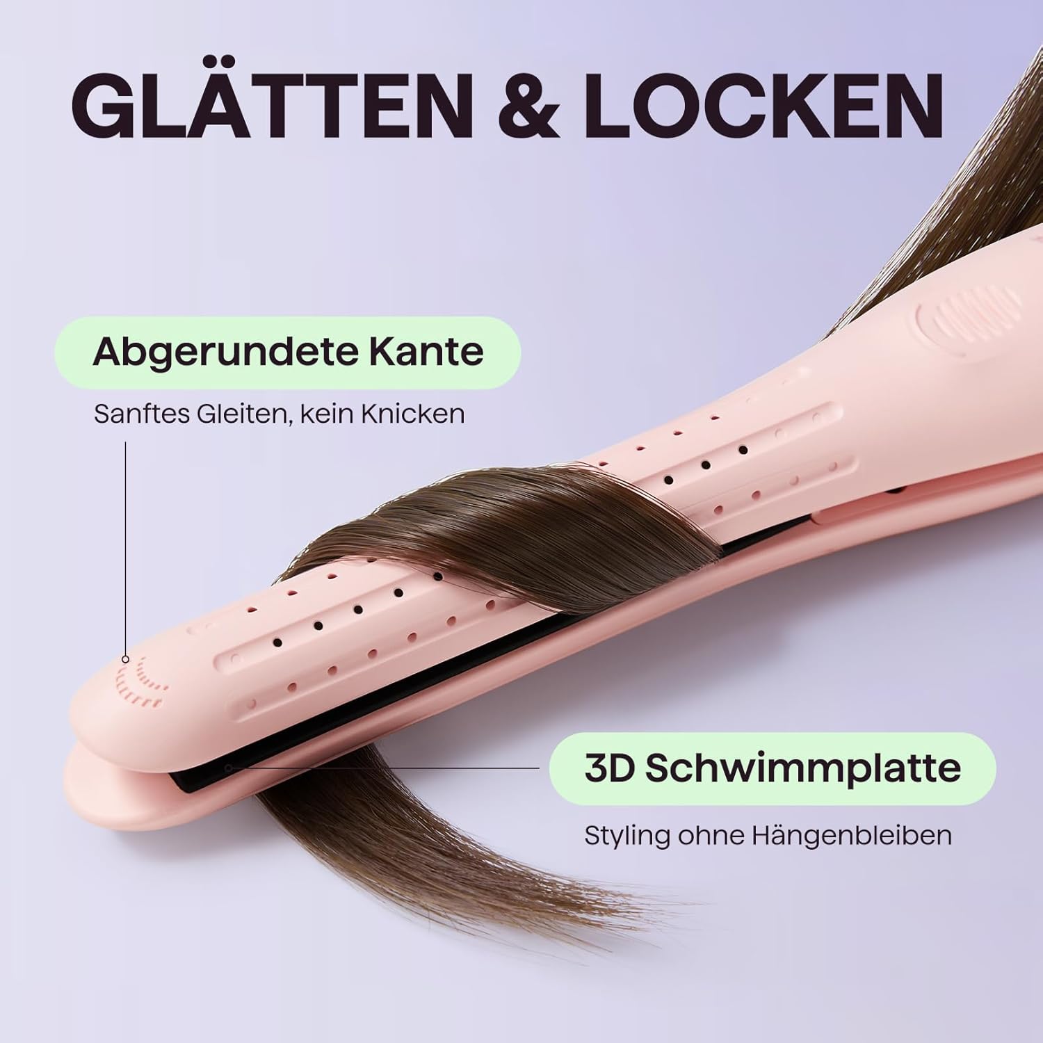 Detalle de Wavytalk Cool Curl Pencil Lockenstab – 3-in-1 für kurzes Haar mit kühlem Luftstrom