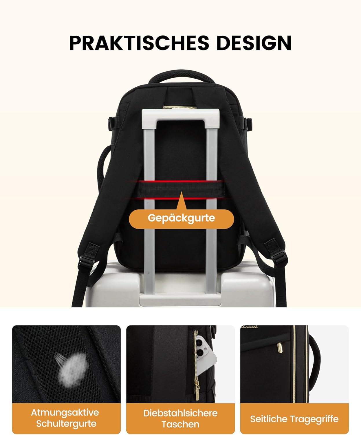 Thumbnail 4 de LOVEVOOK Ryanair Handgepäck 24L Rucksack