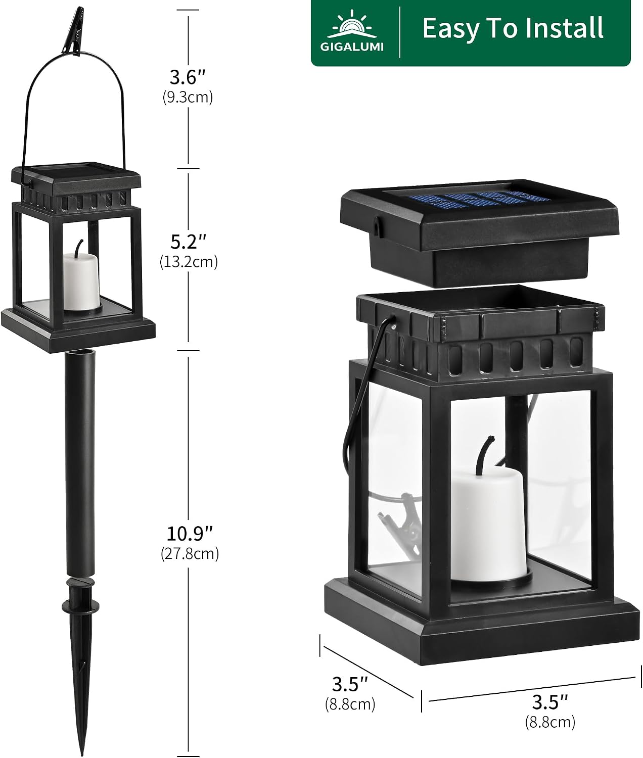 Thumbnail 3 de GIGALUMI Solar Hanging Lantern 8 Pack