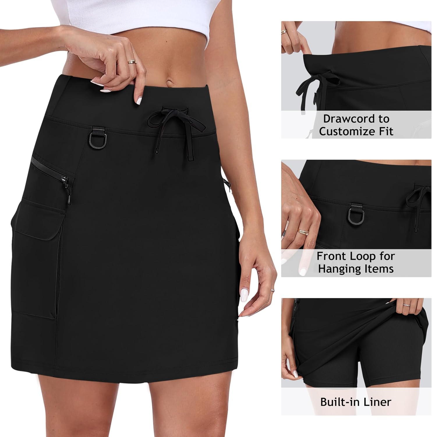 Thumbnail 5 de MoFiz Rock Damen Outdoor Wandern Skort UPF 50+ – Schnell trocknend, mit vier Taschen