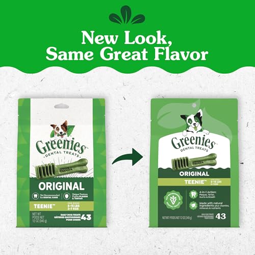Detalle de Greenies Teenie Original Natural Dental Dog Treats, Chicken — 43 Count