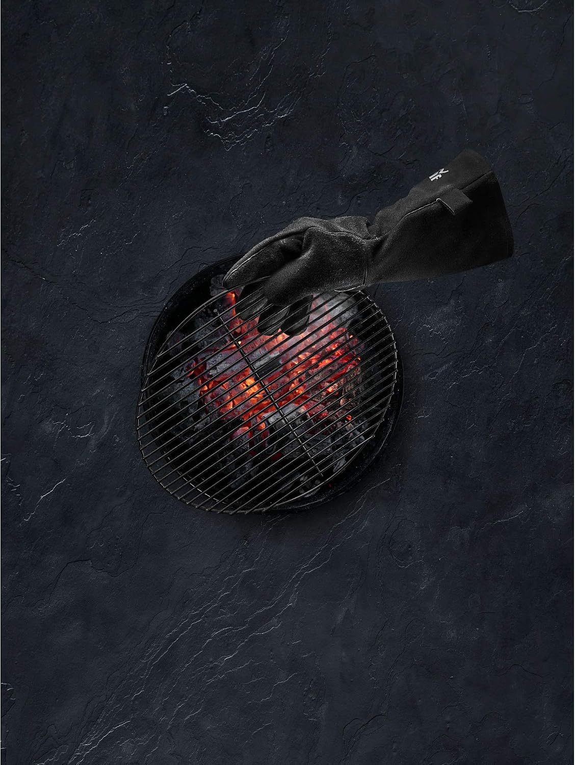 Detalle 2 de Guanti da barbecue WMF in pelle, extra lunghi 10/XL (1 paio) resistenti al calore