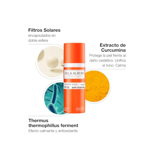 Detalle de Bella Aurora Protector Solar Facial Antimanchas SPF 50+ para Piel Mixta y Grasa