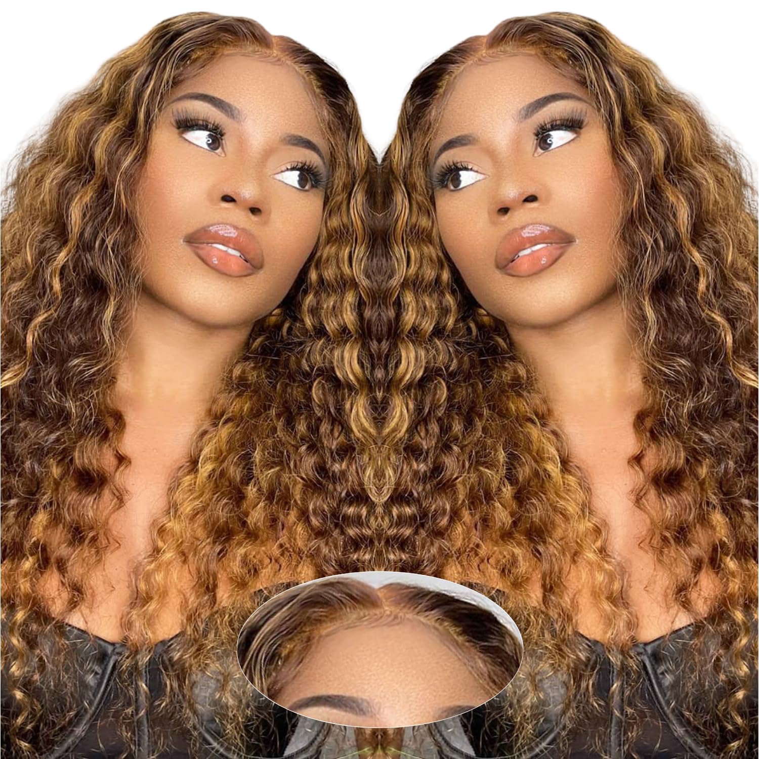 Thumbnail 5 de NKTU Deep Wave Lace Front Wig 180 Density