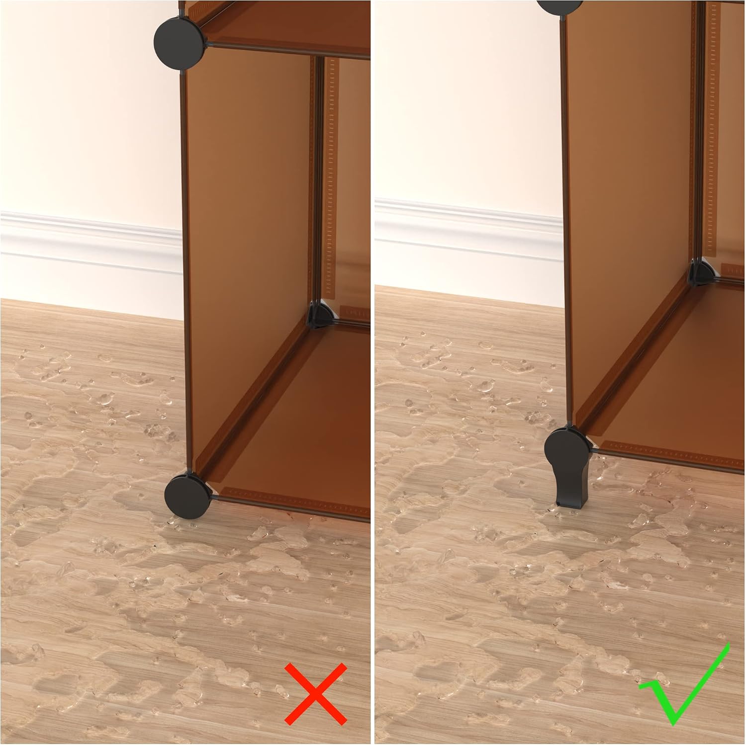 Detalle 2 de HOMIDEC ZMY23040301 12-Cube Closet Organizer, Brown, Freestanding