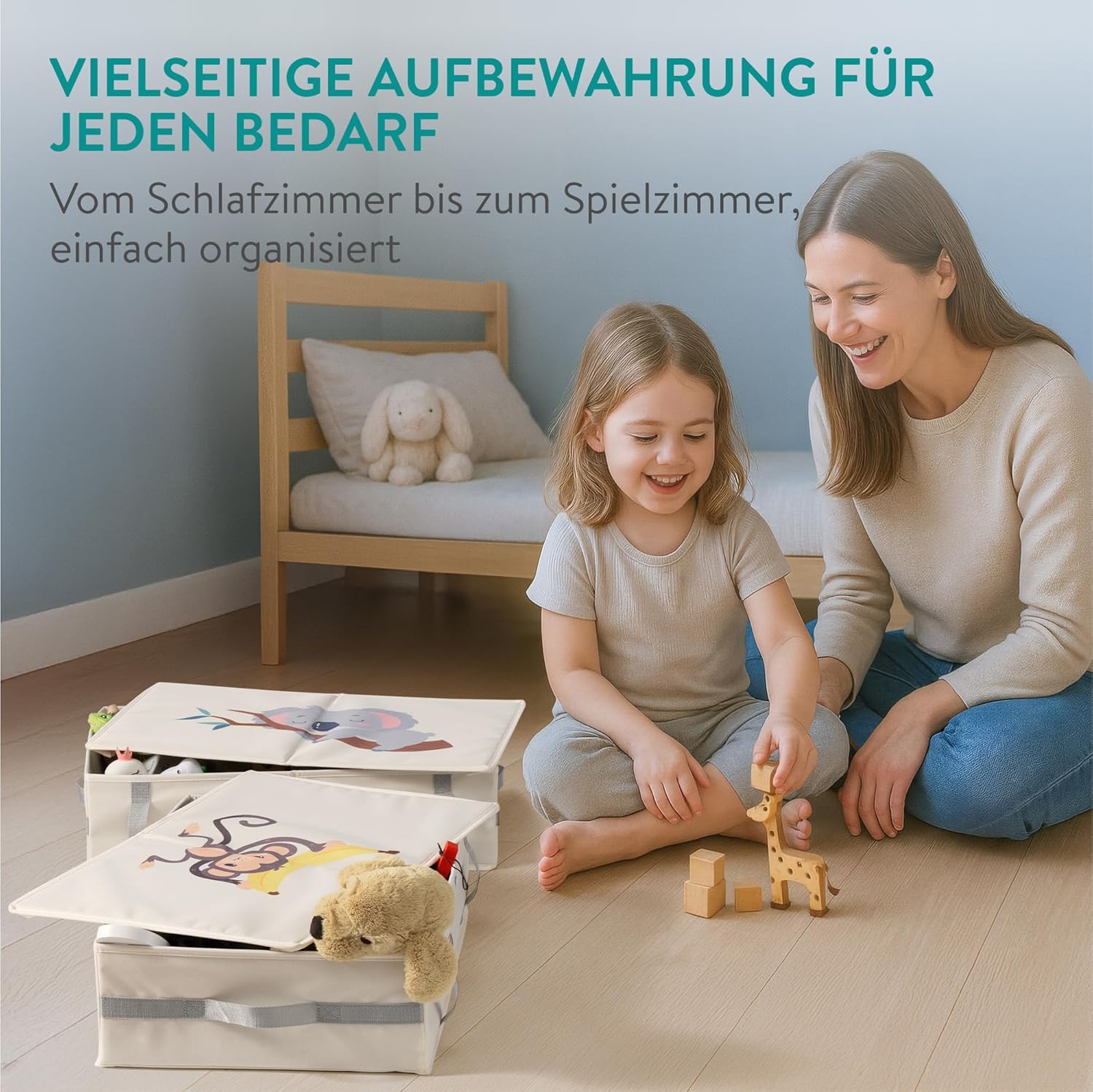 Thumbnail 4 de Navaris Unterbett Aufbewahrungsbox 58x38x15 cm 2er Set
