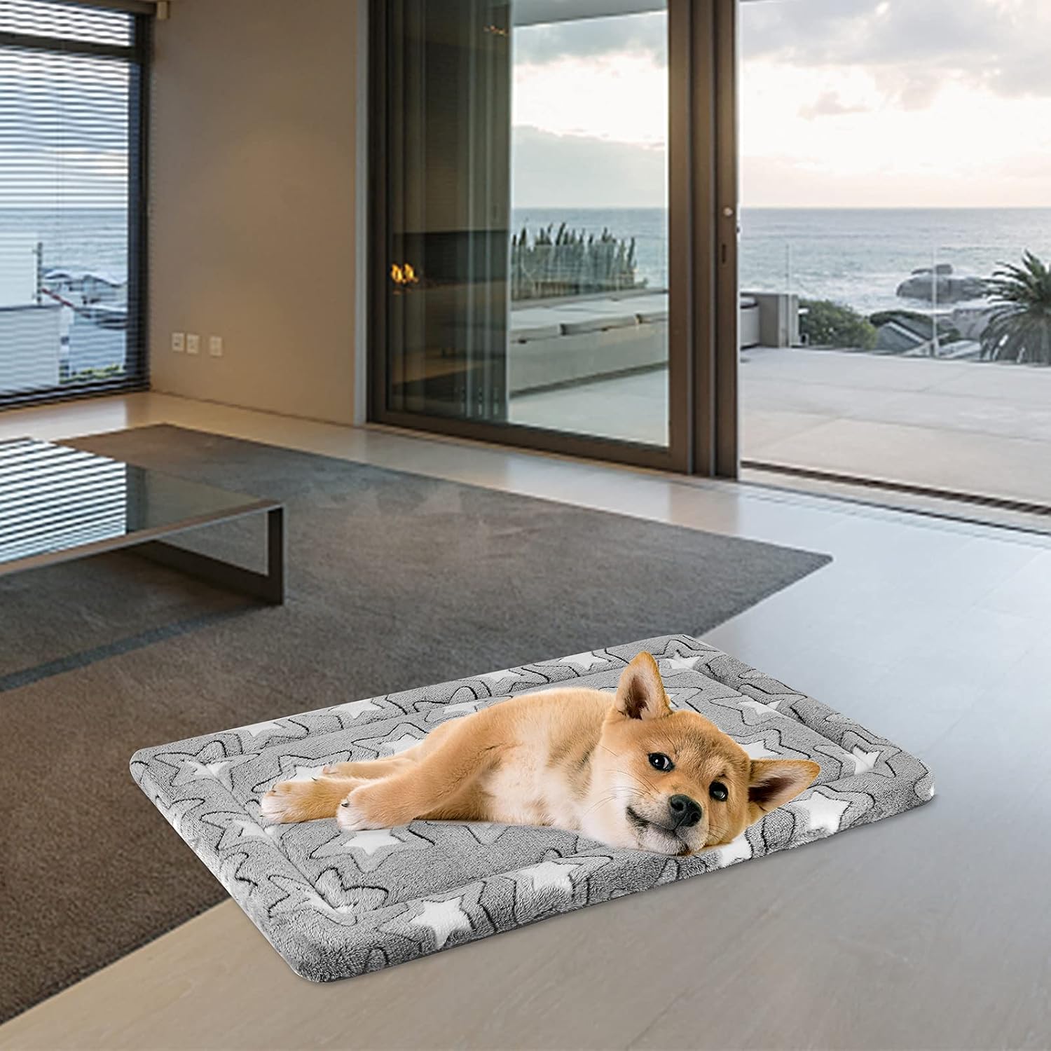 Detalle 2 de EMPSIGN Cuscino per cani taglia media reversibile in schiuma ad alta densità (76×51×2,8 cm) grigio