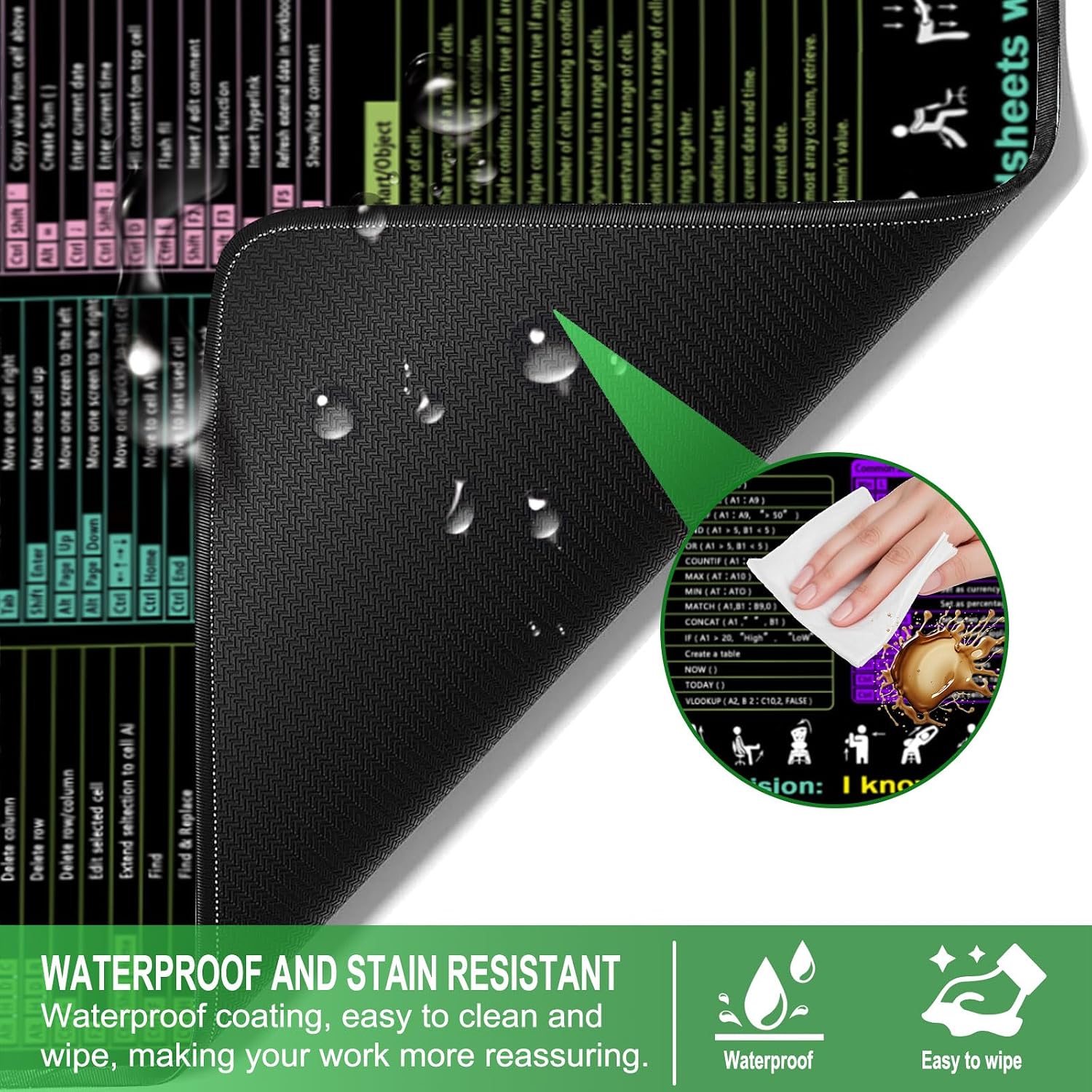 Thumbnail 6 de Excel Cheat Sheet Desk Mat XXL 90x40 cm