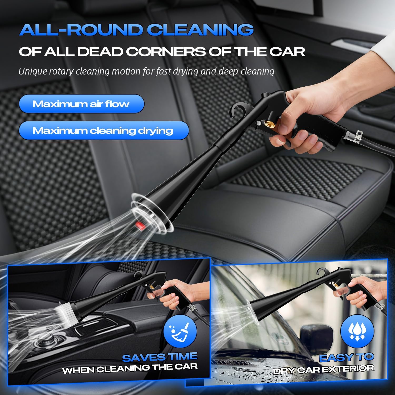 Detalle de BRNMLD Detailing Car Cleaning Gun Interior Dryer Air Blow Gun