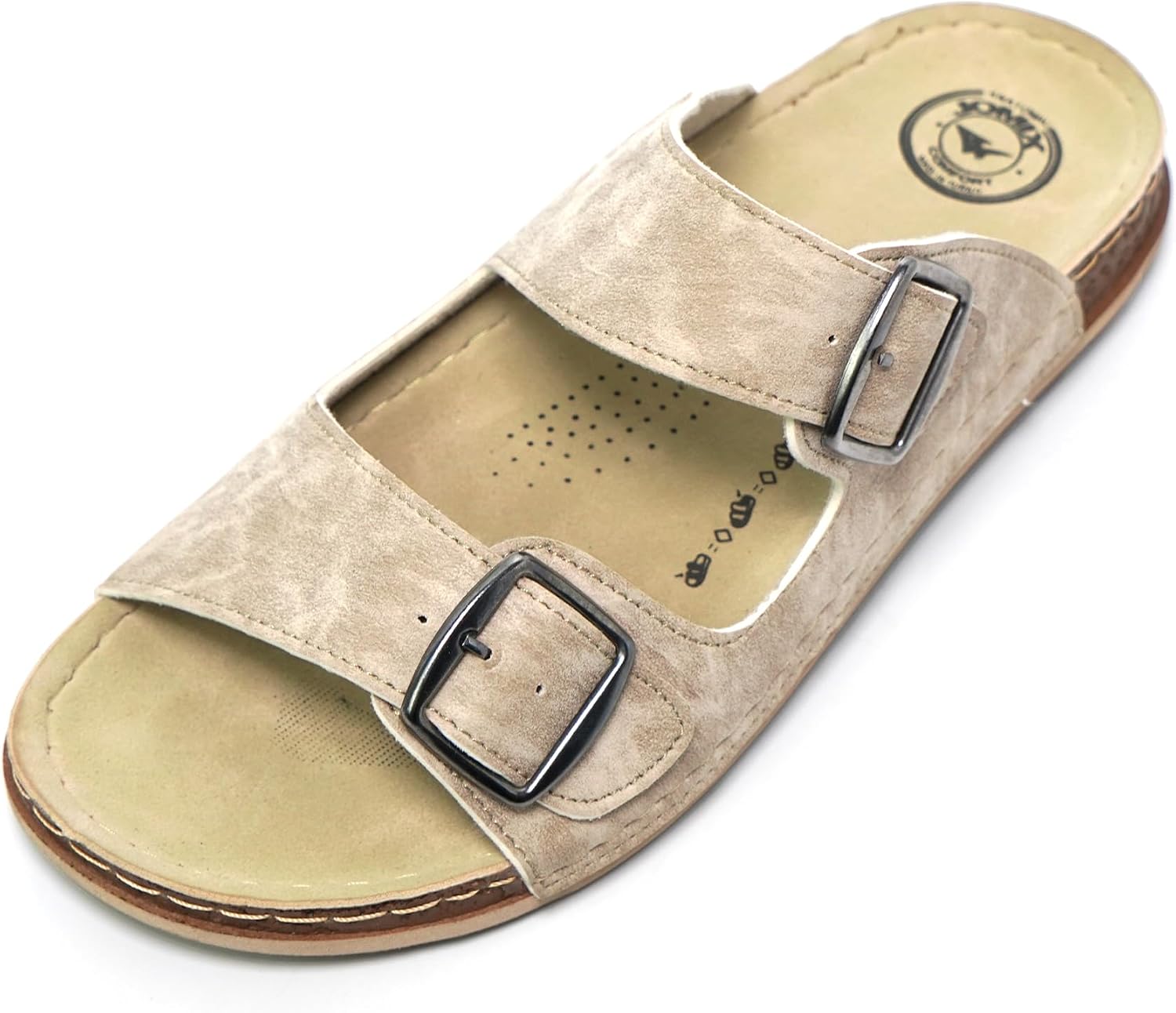 Thumbnail 5 de JOMIX herensandalen van kunstleer met verstelbare riem en antislipzool