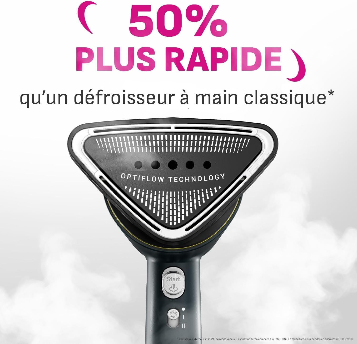 Detalle 2 de Calor AeroSteam défroisseur à main DT9810C0 — Nouvelle technologie OptiFlow et fabrication française