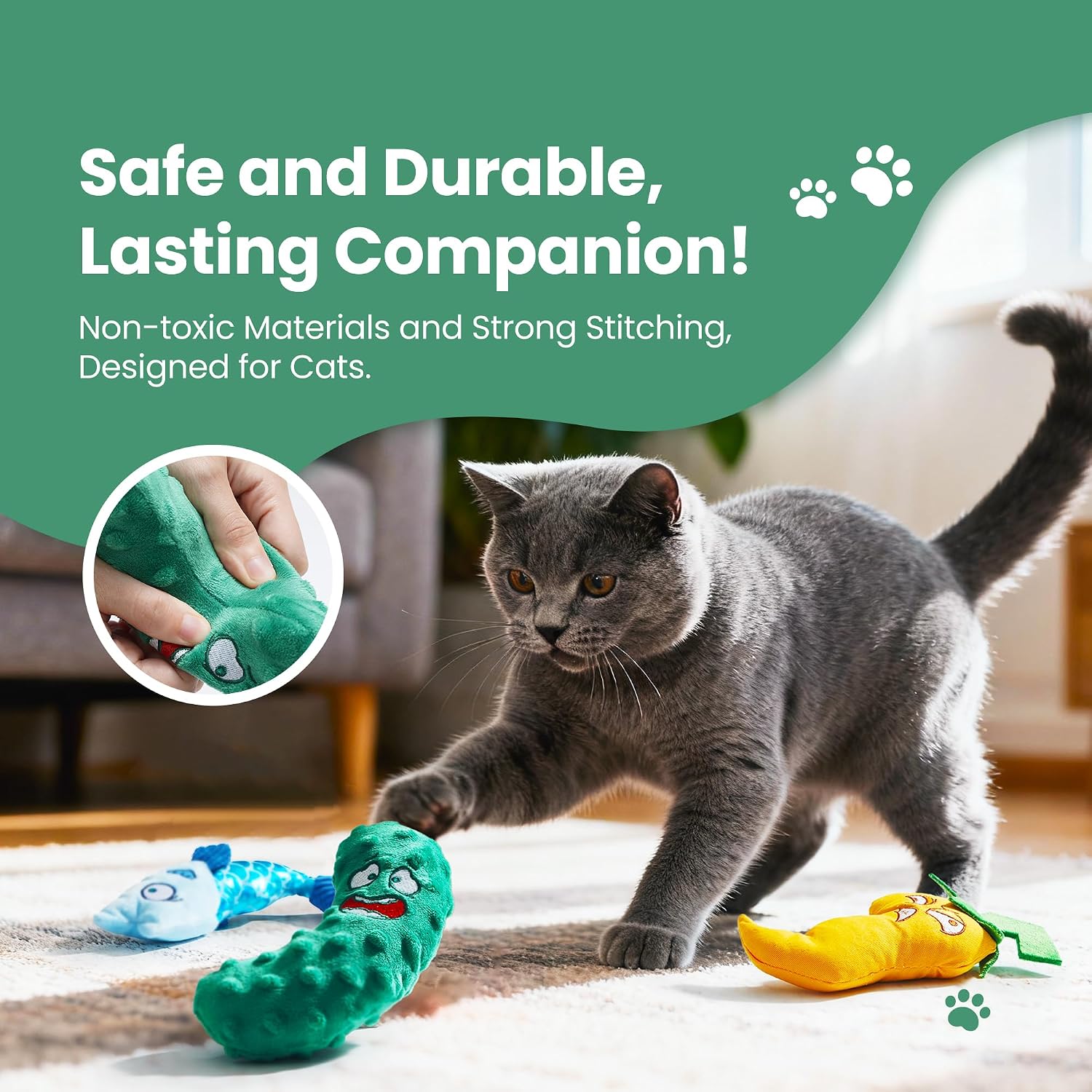 Detalle 2 de PURETOY Catnip Toys Set of 3