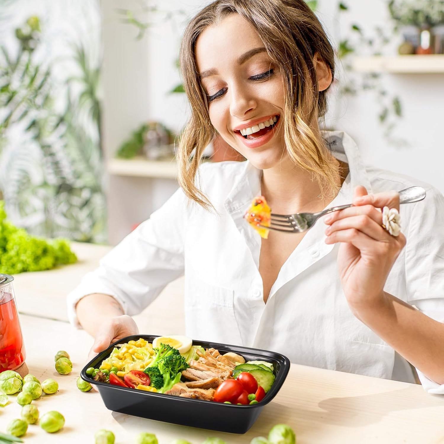 Thumbnail 1 de Meal Prep Containers 24oz-100 Pack (200-Piece): Reusable BPA-Free Storage for Efficient, Organized Meals