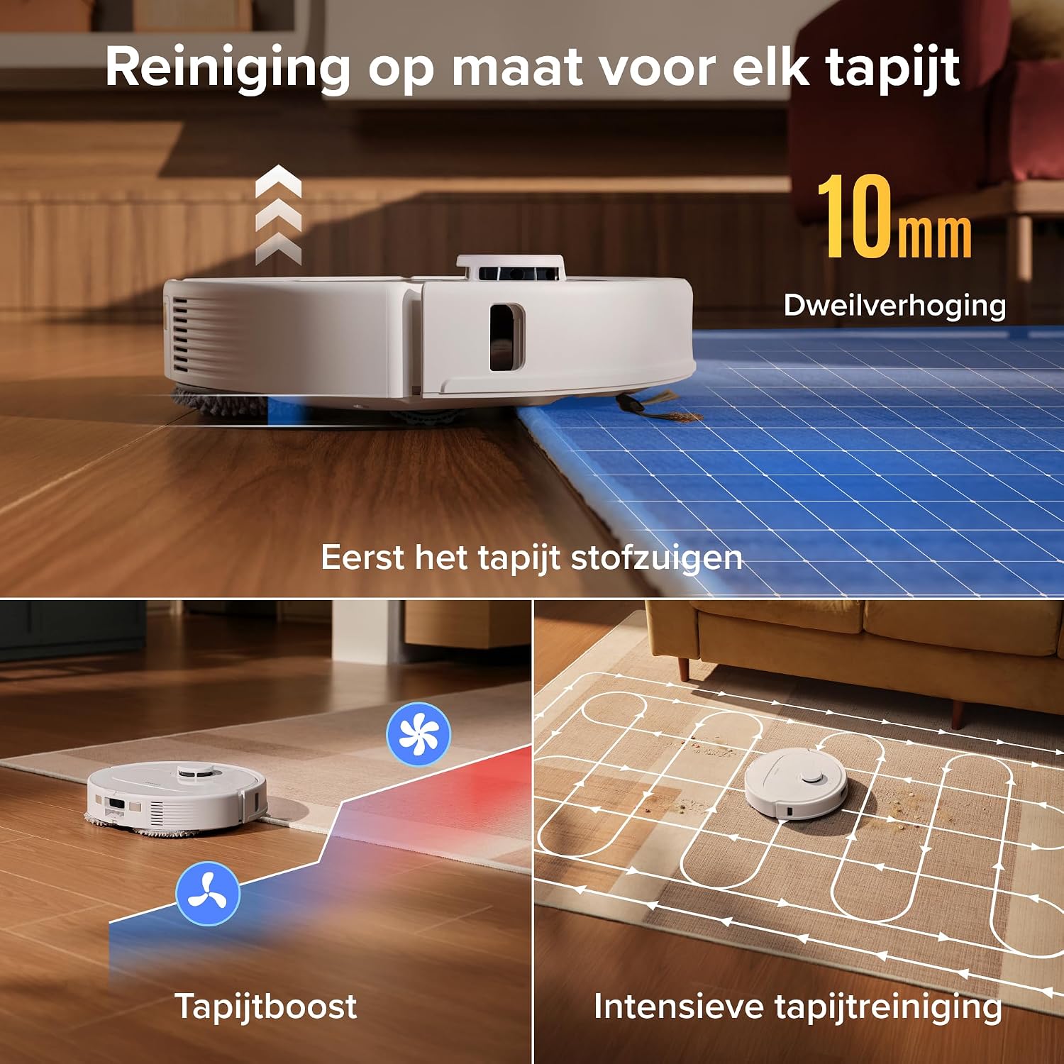 Thumbnail 6 de roborock Qrevo S Pro robotstofzuiger met dweilfunctie, 18.500 Pa en alles-in-één dock