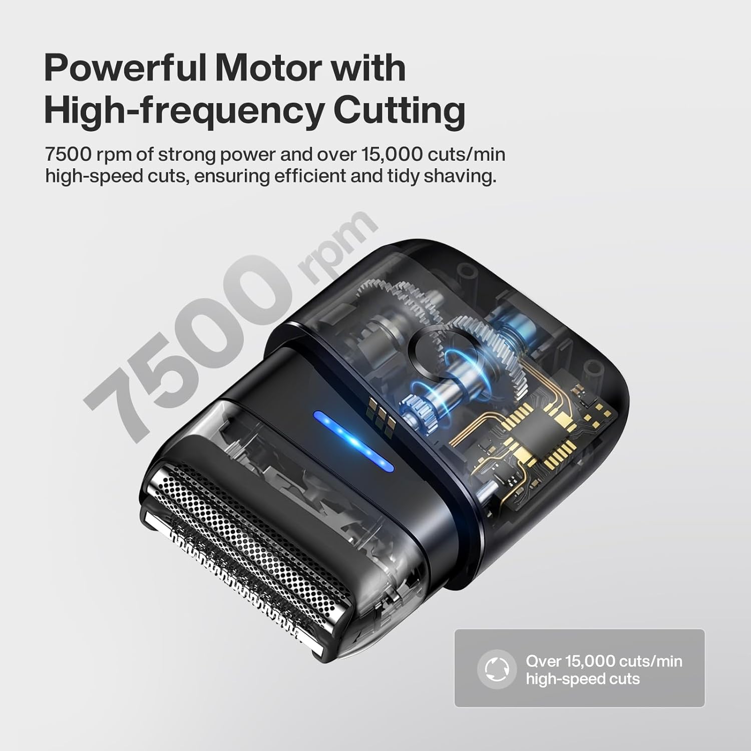 Thumbnail 1 de Shavers for Men Protable Foil Shaver with Double Floating Blade, UV Lamp and IPX7 Wet & Dry (USB-C)