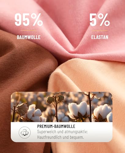 Detalle de Sth Big Culotte Femme Coton avec Dentelle – Lot de 6, Confort et Élégance au Quotidien