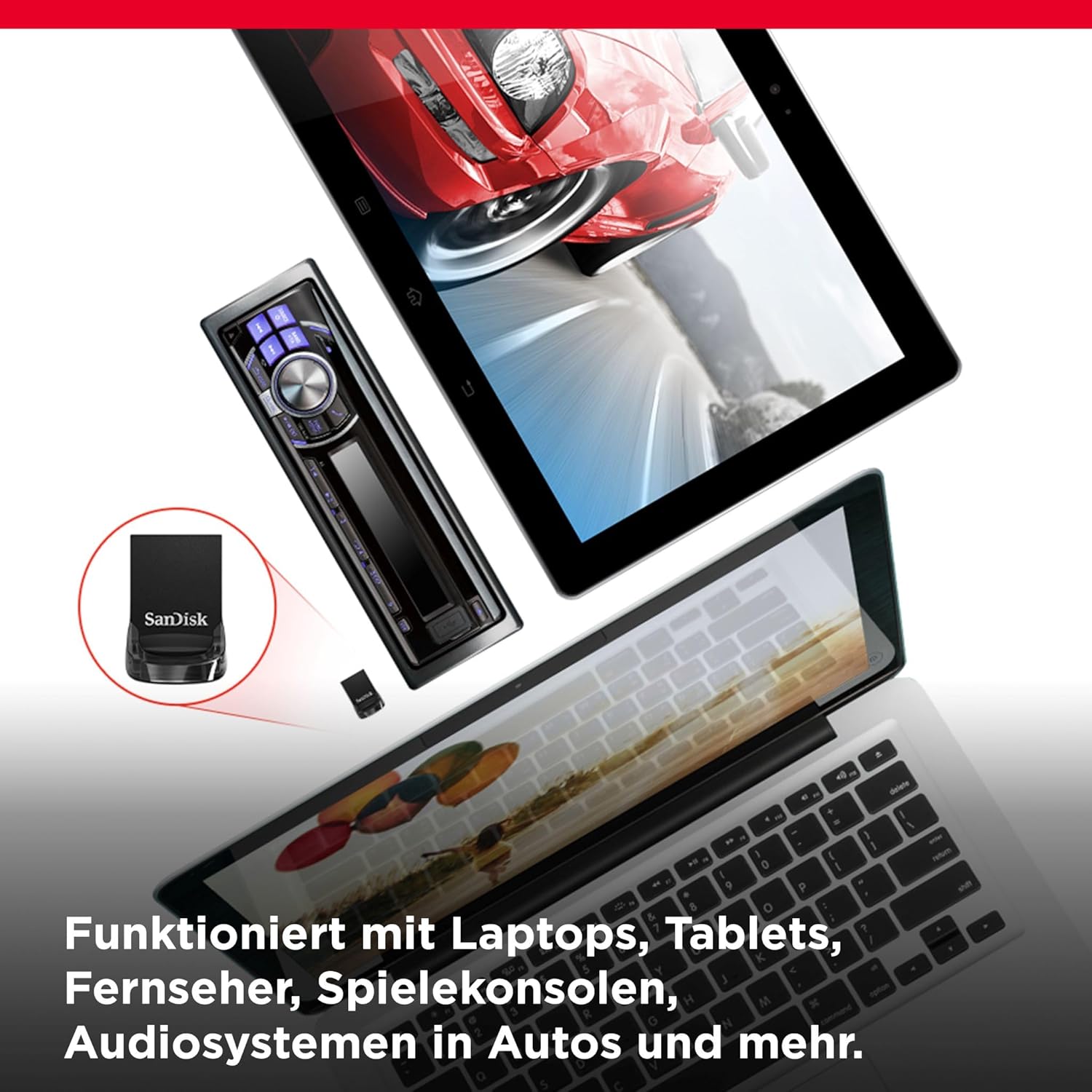 Thumbnail 4 de SanDisk Ultra Fit USB Type-A Flash-Laufwerk 32 GB (3er-Pack) – Plug-and-Stay mit bis zu 130 MB/s Lesen
