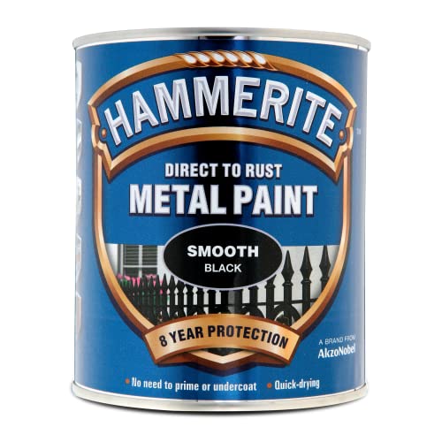 Detalle 2 de Hammerite Direct to Rust Metal Paint - Smooth Black Finish, 750ML