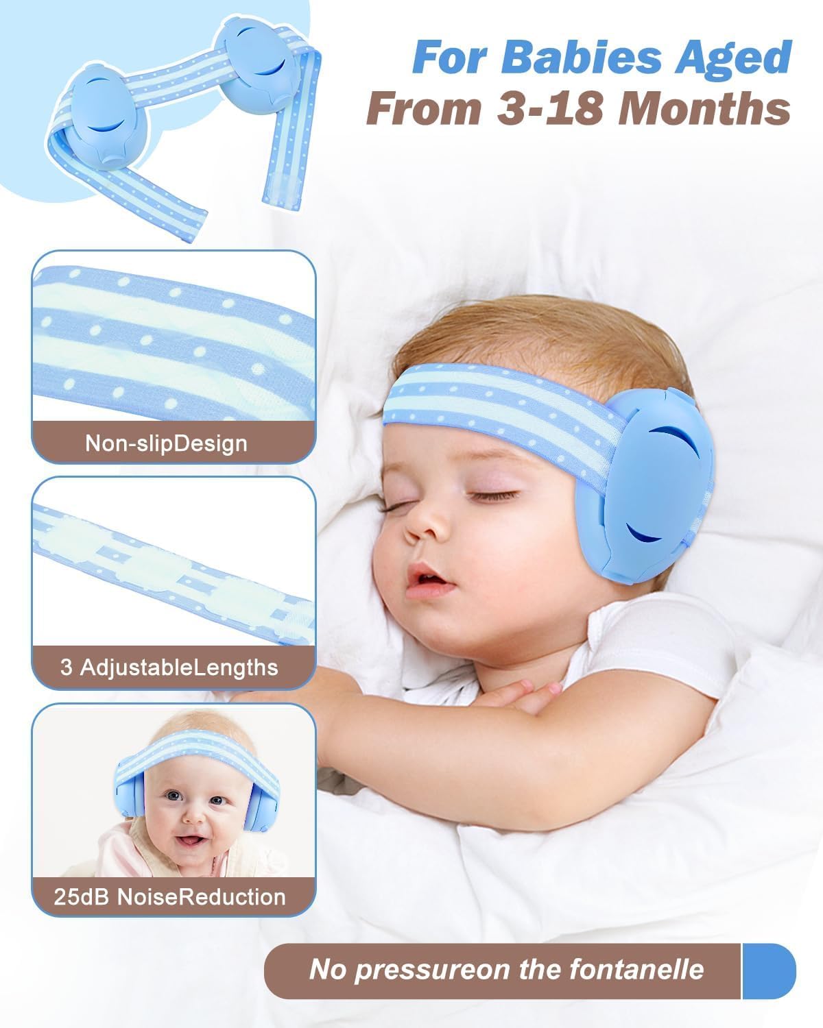 Detalle 2 de Baby Ear Defender noise reduction earmuffs for 36 months