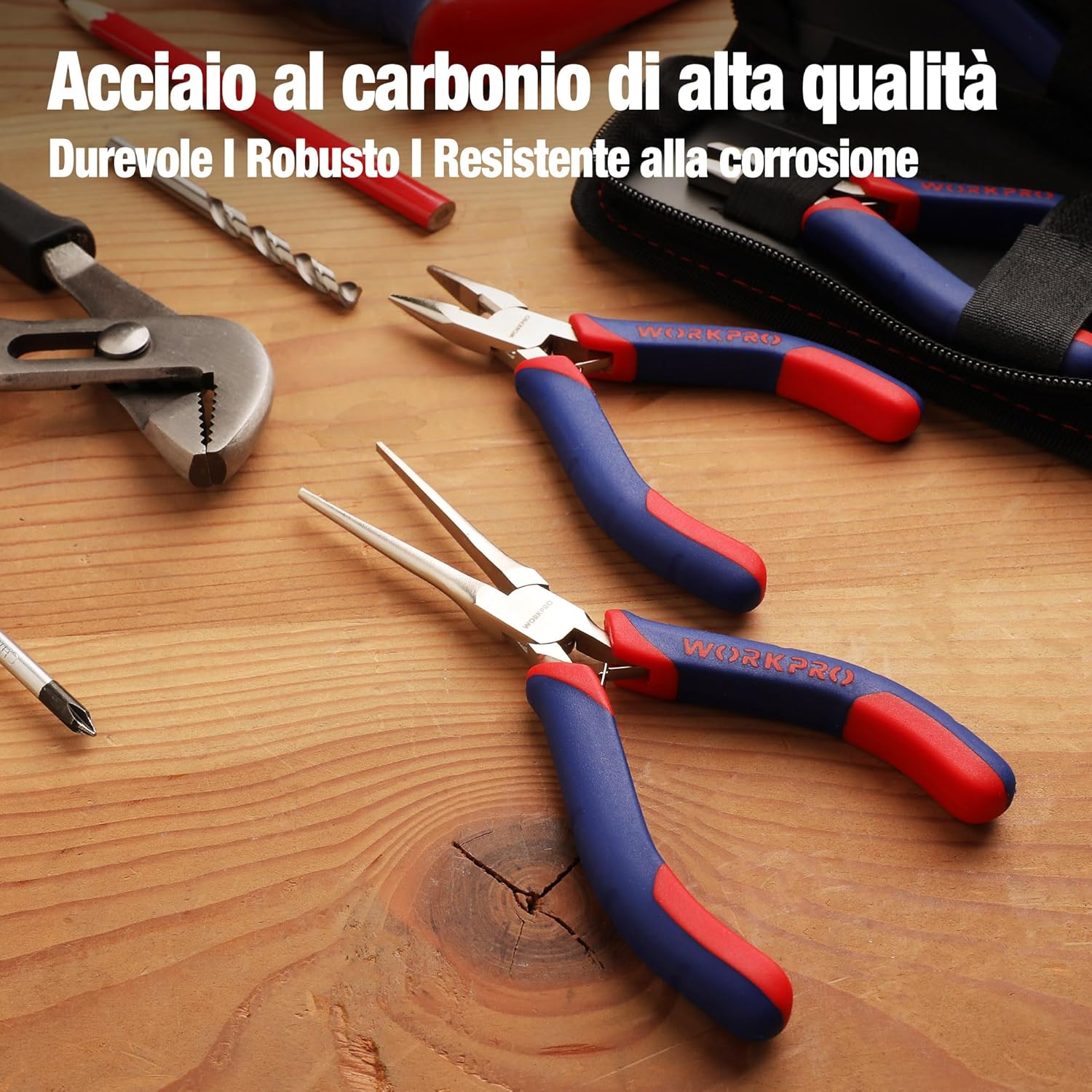 Thumbnail 3 de WORKPRO Set di Mini Pinze, 5 Pezzi: precisione e versatilità per gioielli e orologi