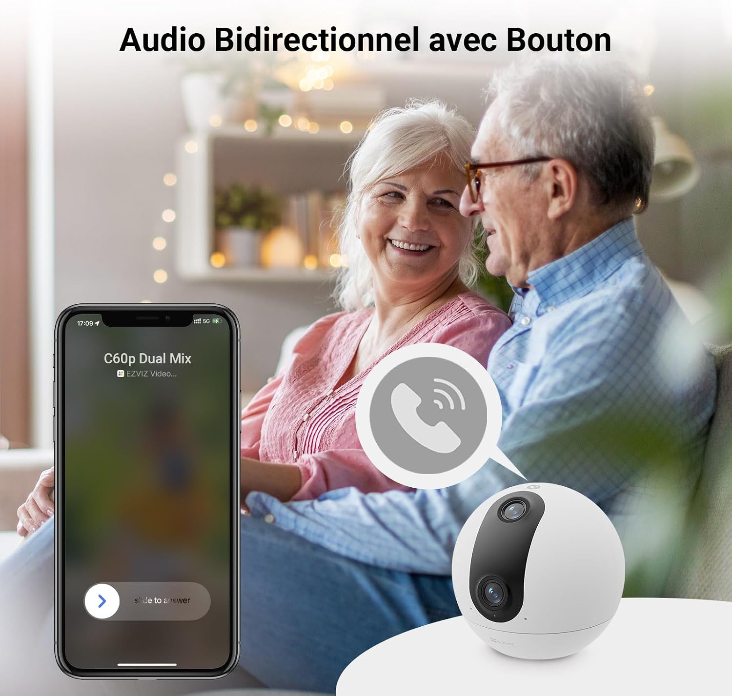 Thumbnail 4 de EZVIZ C60p Caméra intérieure 2K avec suivi automatique