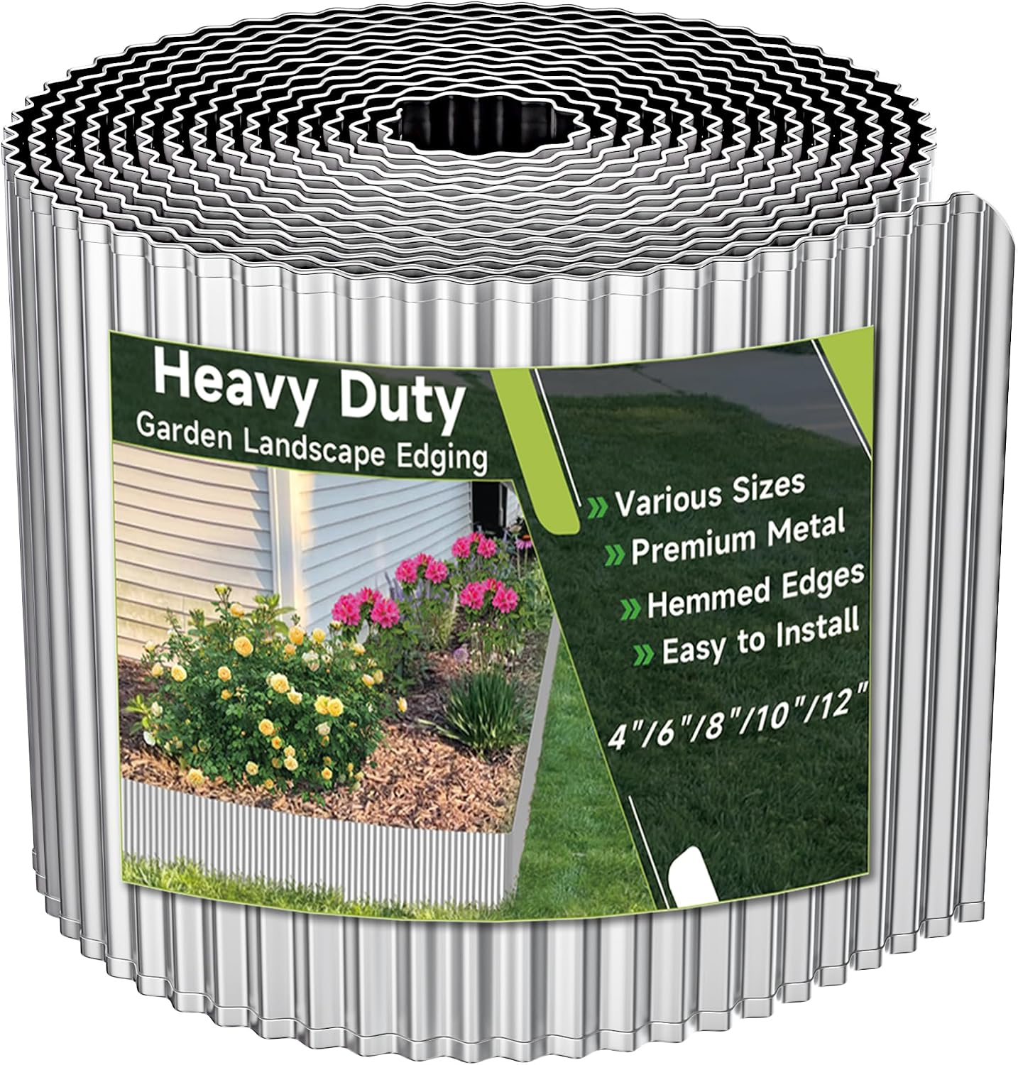 Detalle de GTSABWAY YSBWJ-6X40Ft Corrugated Galvanized Steel Garden Edging