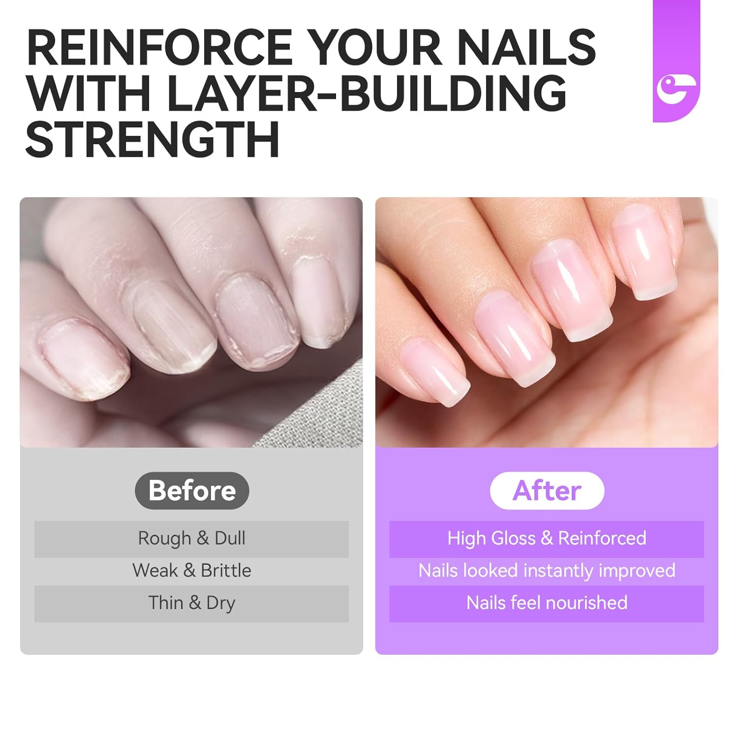 Detalle 1 de Gelike ec Nagelhärter 15 ml für brüchige Nägel