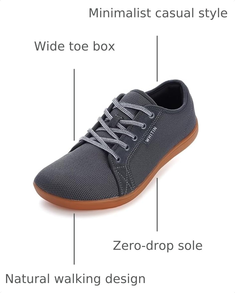 Thumbnail 2 de WHITIN Men's Wide Minimalist Barefoot Sneakers with Zero Drop Sole