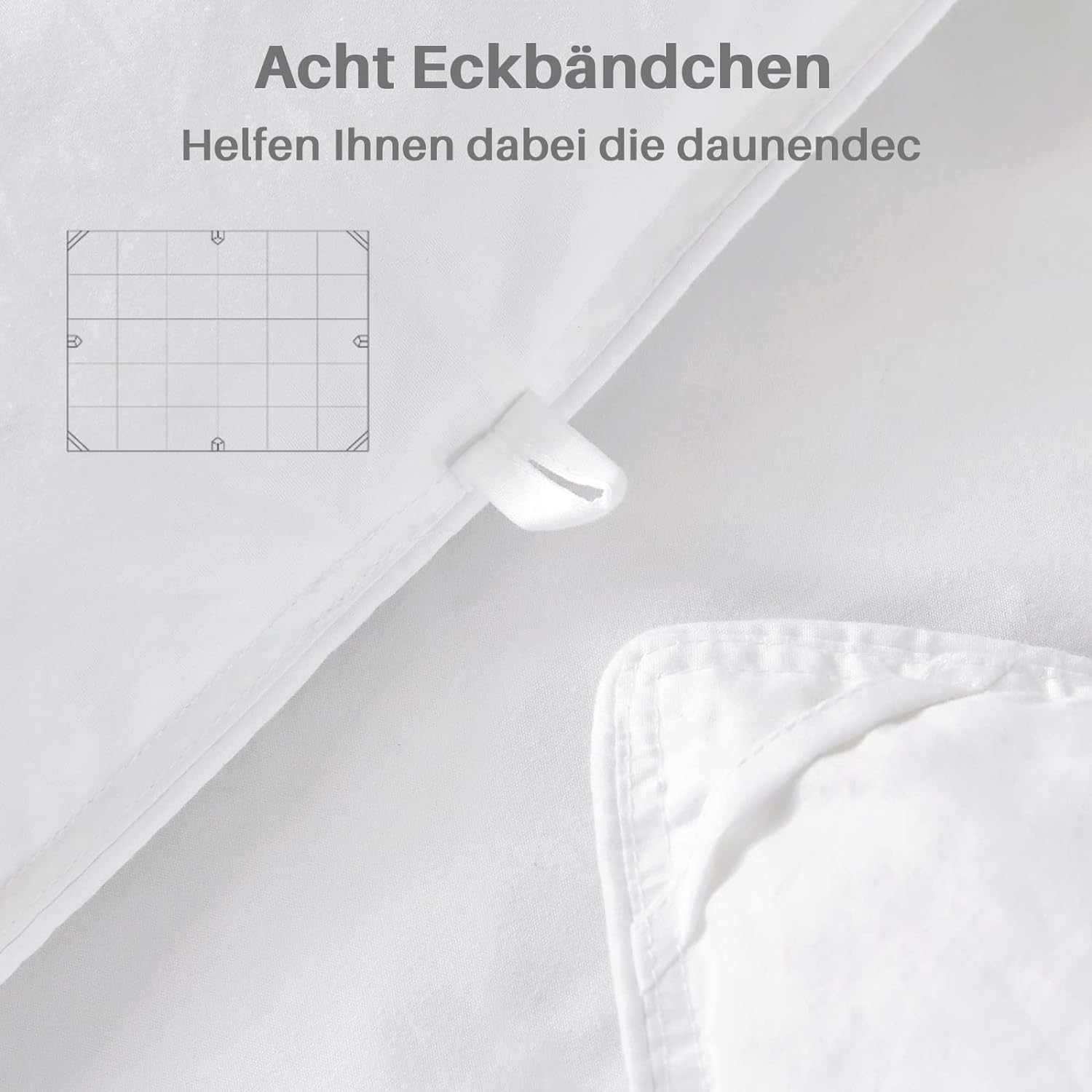 Detalle de Homyrium Daunendecke 155x220 Winter – 90% Daunen, 10% Federn, OEKO-TEX & RDS